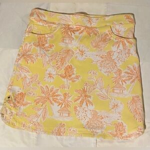 Hearts of Palm Yellow and Orange Tropical Mini Skort